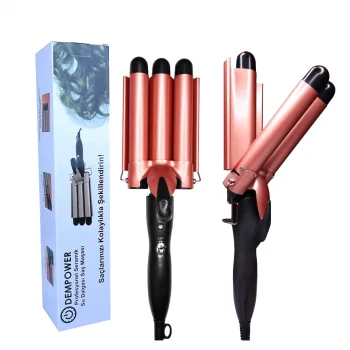 PROF.SERAMİK 3LÜ SU DALGASI SAÇ MAŞASI - ŞEKİLLENDİRİCİ (5047)