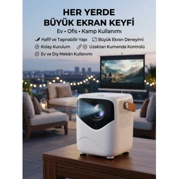 Projeksiyon Cihazı Film Dizi Oyun Wifi Destekli