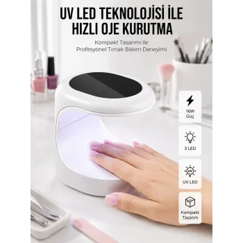 Protez Tırnak Kurutucu Kalıcı Oje Led Oje Kurutucu UV Işınlı Taşınabilir