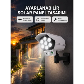 PVC+PC Malzemeli, 2si 1 Arada Güvenlik Lambası – Ayarlanabilir Başlık ve Panel Açısı
