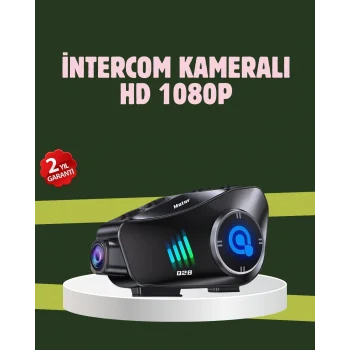 Q28 Full HD Kameralı Motosiklet Kask Kulaklığı – 45 Saat Müzik, IPX6 Su Geçirmez