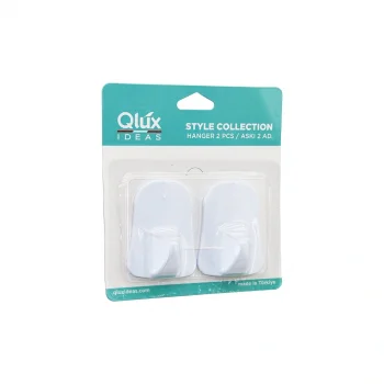 QLUX L-00735 2PCS OPAK BEYAZ PLASTİK ASKI (5047)