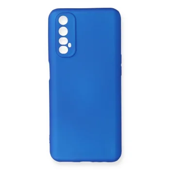 Realme 7 Kılıf First Silikon - Mavi