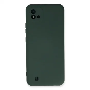 Realme C11 2021 Kılıf Nano İçi Kadife Silikon - Koyu Yeşil