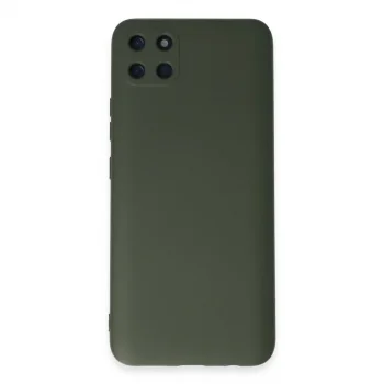 Realme C11 Kılıf Nano İçi Kadife Silikon - Koyu Yeşil