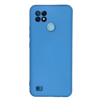 Realme C21 Kılıf Nano İçi Kadife Silikon - Mavi