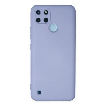 Realme C25y Kılıf Nano İçi Kadife Silikon - Lila