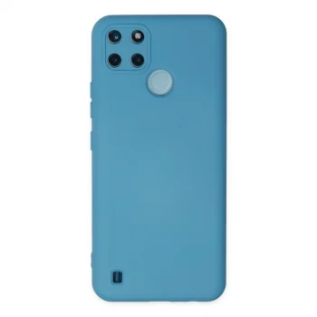 Realme C25y Kılıf Nano İçi Kadife Silikon - Mavi