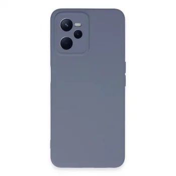 Realme C35 Kılıf Nano İçi Kadife Silikon - Gri