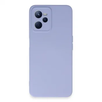 Realme C35 Kılıf Nano İçi Kadife Silikon - Lila