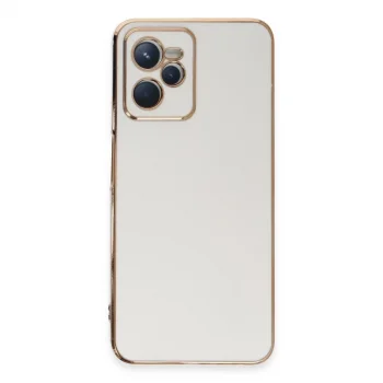 Realme C35 Kılıf Volet Silikon - Beyaz