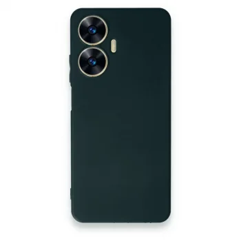 Realme C55 Kılıf First Silikon - Koyu Yeşil