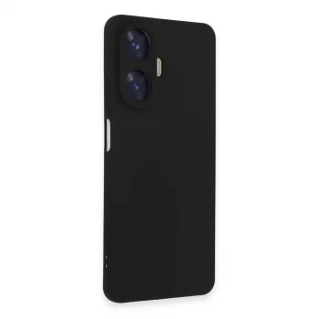 Realme C55 Kılıf Nano İçi Kadife Silikon - Siyah