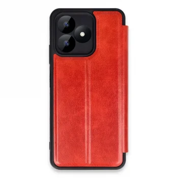 Realme Note 50 4g Kılıf Flip Cover - Kırmızı