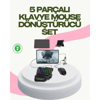 Rekabetçi Mobil Oyun Aksesuarı | Klavye + Mouse + Hızlı Dönüştürücü