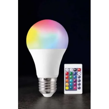 Renk Değiştirebilen RGB Işıklı Led Ampul A+Enerji 10 Watt Led Işık