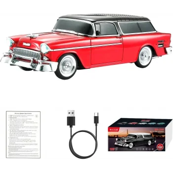 Retro Klasik Araba Bluetooth Hoparlör Kablosuz HD Ses FM Radyo YG-1955 (5047)
