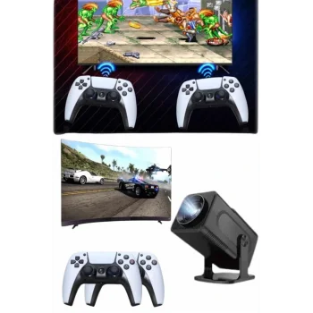 Retro Video Oyunu Konsolu Android Tv El Oyun Konsolu WIFI Taşınabilir Projeksiyon Cihazı