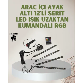 RGB LED Araç İçi Aydınlatma – Kumandalı Sistem
