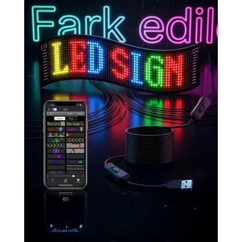 RGB LED Matrix Panel 60 cm 16x96 Piksel Kayan Yazı ve Animasyon Destekli