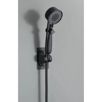 ROYAL SİYAH PERVANELİ KADEMELİ STOPLU  DUŞ BAŞLIK (5047)