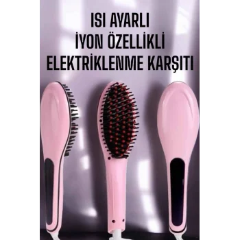 Saç Düzleştirici Tarak Isı Ayarlı Yıpranma Önleyici Düzleştirici Fön Tarak