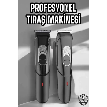 Saç Sakal Vücut Şarjlı Kablosuz Tıraş Makinesi Profesyonel Paslanmaz Çelik
