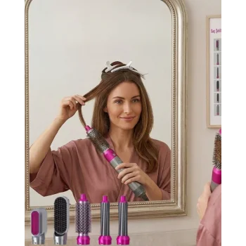 Saç Şekillendirici Set 5 Başlık Çok Yönlü Kullanım Güçlü Motor ve Pratik Tasarım