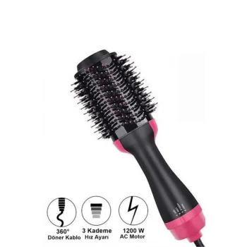 Saç Şekillendirici Ve Saç Düzleştirici Fön Tarağı Tarak Fırça 1200w Saç Kurutma