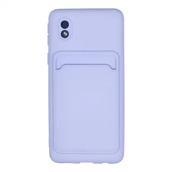 Samsung Galaxy A01 Core Kılıf Kelvin Kartvizitli Silikon - Lila