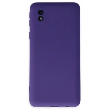 Samsung Galaxy A01 Core Kılıf Nano İçi Kadife Silikon - Mor