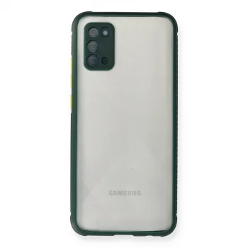 Samsung Galaxy A02s Kılıf Miami Şeffaf Silikon - Koyu Yeşil
