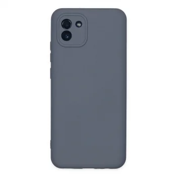 Samsung Galaxy A03 Kılıf Nano İçi Kadife Silikon - Gri