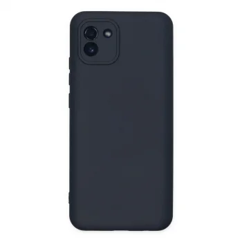 Samsung Galaxy A03 Kılıf Nano İçi Kadife Silikon - Lacivert
