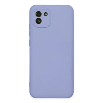 Samsung Galaxy A03 Kılıf Nano İçi Kadife Silikon - Lila