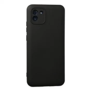 Samsung Galaxy A03 Kılıf Nano İçi Kadife Silikon - Siyah