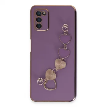 Samsung Galaxy A03s Kılıf Esila Silikon - Mor