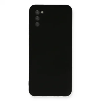 Samsung Galaxy A03s Kılıf Nano İçi Kadife Silikon - Siyah
