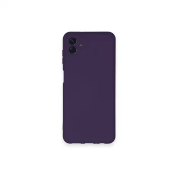 Samsung Galaxy A04 Kılıf Nano İçi Kadife Silikon - Mor