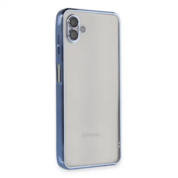 Samsung Galaxy A04 Kılıf Razer Lensli Silikon - Açık Mavi