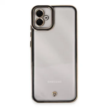 Samsung Galaxy A04e Kılıf Liva Lens Silikon - Siyah