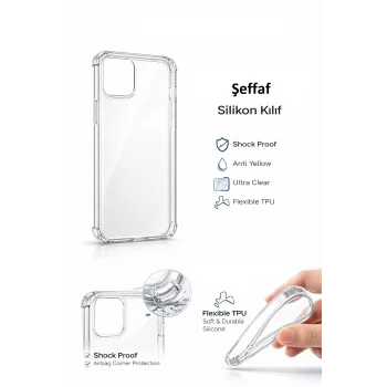 Samsung Galaxy A13 Uyumlu Şeffaf Silikon Telefon Kılıfı Esnek Darbe Koruyucu