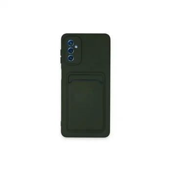 Samsung Galaxy A14 4g Kılıf Kelvin Kartvizitli Silikon - Koyu Yeşil