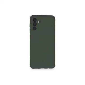 Samsung Galaxy A14 4g Kılıf Nano İçi Kadife Silikon - Koyu Yeşil