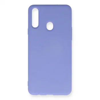 Samsung Galaxy A20s Kılıf Nano İçi Kadife Silikon - Lila