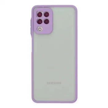 Samsung Galaxy A22 Kılıf Montreal Silikon Kapak - Mor