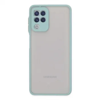 Samsung Galaxy A22 Kılıf Montreal Silikon Kapak - Turkuaz