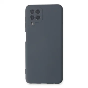 Samsung Galaxy A22 Kılıf Nano İçi Kadife Silikon - Gri