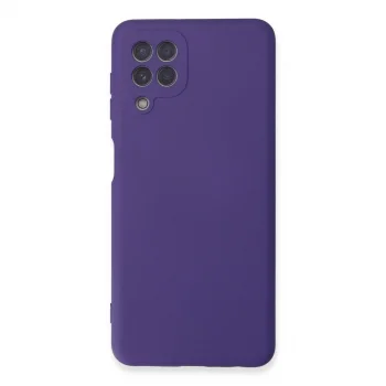 Samsung Galaxy A22 Kılıf Nano İçi Kadife Silikon - Mor
