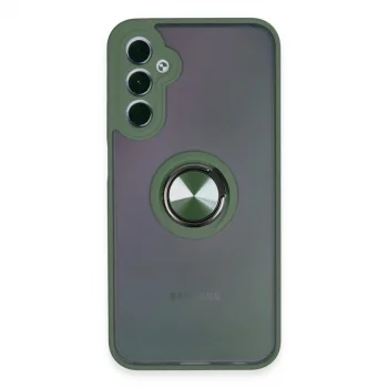Samsung Galaxy A24 4g Kılıf Montreal Yüzüklü Silikon Kapak - Yeşil